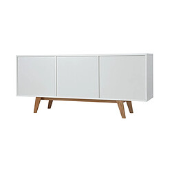 Avis Miliboo Buffet scandinave blanc brillant et frêne 160cm MELKA