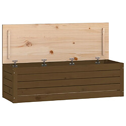 vidaXL Boîte de rangement Marron miel 109x36,5x33 cm Bois massif pin