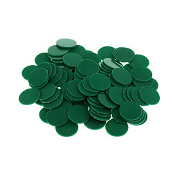 25MM barillet en plastique monnaie Chip Coin 100 barils un avion baril Boundless Green jetons de bingo