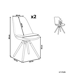 Avis Beliani Chaise de salle à manger Set de 2 Noir DAKOTA