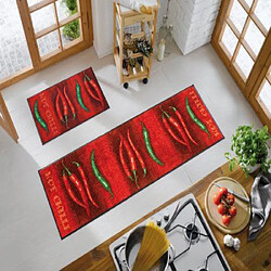 Wash+Dry 031215 Paillasson Hot Chili Rouge 60 x 180 cm