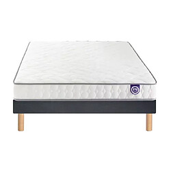 Ensemble Merinos Chill Bed - Mousse Haute Densité + Sommier Confort Medium 160x200 - Double Sommier