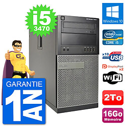 PC Tour Dell 7010 Intel Core i5-3470 RAM 16Go Disque Dur 2To Windows 10 Wifi · Occasion 