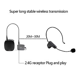 Avis Wewoo Haut-parleur 2.4GHz Microphone sans fil de transmission électronique de audio, Distance de transmission: 20-30m