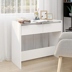 vidaXL Table console Blanc 89x41x76,5 cm Acier 