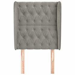 Avis Maison Chic Tête de lit scandinave avec oreilles,meuble de chambre Gris clair 83x23x118/128 cm Velours -MN59152