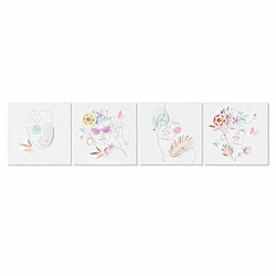 Cadre DKD Home Decor Abstrait Moderne (40 x 1,8 x 40 cm) (4 Unités)