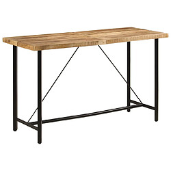 vidaXL Table de bar 180x70x107 cm bois massif de manguier et fer