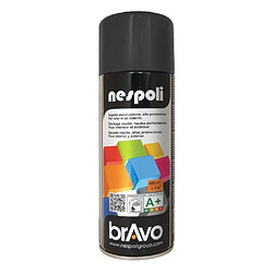 NESPOLI Aerosol peinture professionnelle noir brillant 400mL