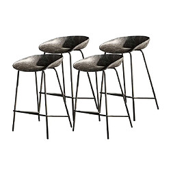 Avis Lisa Design Wada - lot de quatre tabourets de bar - en simili cuir noir