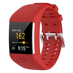 Wewoo Bracelet pour montre connectée Dragonne Sport en silicone POLAR M600 Rouge 