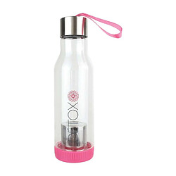 Take Away Bouteille détox avec infusueur de thé intégré 500 ml rose.