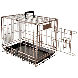 FLAMINGO Cage pour animaux Ebo Marron Métallique 47x31x38 cm 517579