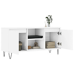 Acheter Maison Chic Meuble TV scandinave - Banc TV pour salon blanc 104x35x50 cm bois d'ingénierie -MN92464