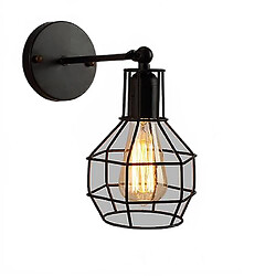 Universal Applique LED Vintage Loft Applique Industrielle Noir E27 Applique Vintage Applique Industrielle Pince d'éclairage Intérieur (C) 