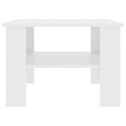 Acheter Maison Chic Table basse,Table Console Table d'appoint, Table pour salon Blanc 60 x 60 x 42 cm Aggloméré -MN80901