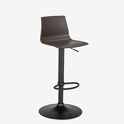 Avis Tabouret bar de cuisine design noir mat réglable en hauteur Grand Soleil Imola Matt, Couleur: Marron