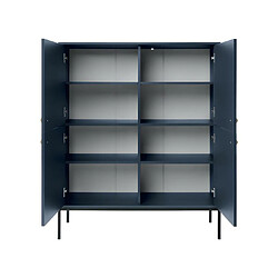 Acheter Vente-Unique Buffet haut - 4 portes - Bleu - BOGDAN