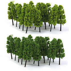 50pcs Voitures Miniatures Peintes Et Maquette de Train de Construction D'Arbres Modèles Échelle Z: 1: 200 pas cher