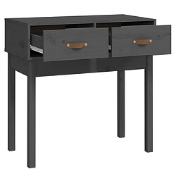 Avis vidaXL Table console Gris 76,5x40x75 cm Bois massif de pin