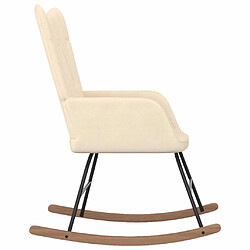 Avis Maison Chic Chaise à bascule | Fauteuil Relax, design moderne Crème Tissu -GKD72066