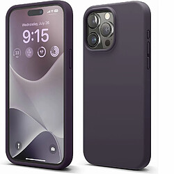 Riffi Riff Slim & Soft Silicone Soft Back Cover Case pour Apple iPhone 15 Pro Max Violet 