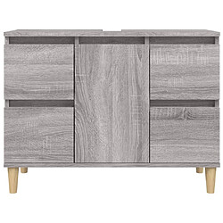 Acheter vidaXL Meuble d'évier sonoma gris 80x33x60 cm bois d'ingénierie