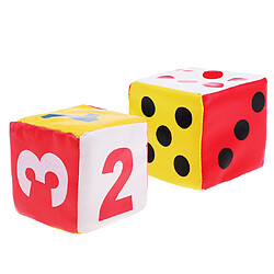 Dés en éponge grand dés en mousse à points 2pcs 10cm Jeux de Dés Gros Dé D6 en Éponge pour Jeu de Table Jouet d'Education