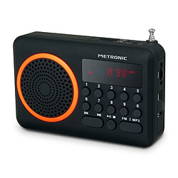 Radio transistor METRONIC FM USB Micro SD Noir