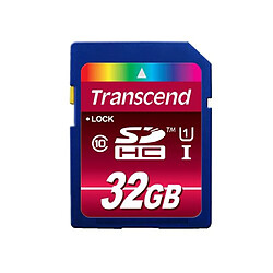 Carte Mémoire SDHC Transcend UHS-1 - 32 Go - Classe 10 - TS32GSDHC10U1