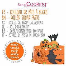 Scrapcooking Pâte à sucre en rouleau orange Ø 36 cm - 430 g