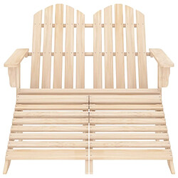 Maison Chic Chaise de jardin 2 places - Fauteuil d'extérieur Adirondack et repose-pied Sapin -MN40284