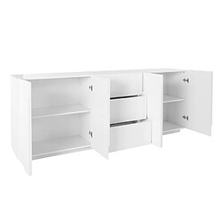 Acheter Ahd Amazing Home Design Meuble Buffet Design Salon 4 Portes 3 Tiroirs 220cm Blanc Brillant Ping Wide