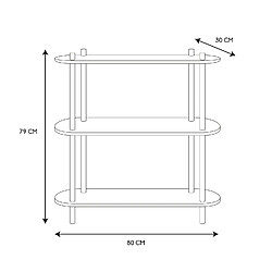 The Home Deco Factory Etagère 3 niveaux H. 79 en bois - Marron et noir pas cher