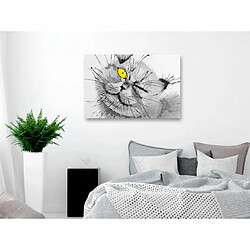 Paris Prix Tableau Imprimé Happy Look Wide Yellow 60 x 90 cm