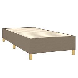 Sommier à lattes,Cadre à lattes de lit pour Adulte matelas et LED Taupe 90x190 cm Tissu -MN56997 pas cher