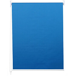 Decoshop26 Store enrouleur de fenêtre occultant protection solaire store à tirage latéral 50x160cm opaque bleu 04_0004532 