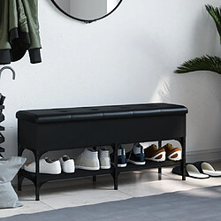 Avis Maison Chic Banc à chaussures | Meuble de rangement à chaussures Meuble d'Entrée noir 102x32x45 cm bois d'ingénierie -MN88798