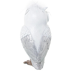 Figurine Décorative Alexandra House Living Blanc Argenté Acrylique Plastique Mélamine Hibou