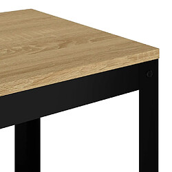 Avis vidaXL Table d'appoint Marron clair et noir 40x40x45 cm MDF et fer