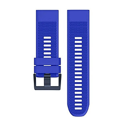 Wewoo Bracelet pour montre connectée Dragonne rapide en silicone amovible Fenix 5X 26mm Bleu