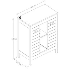 Vente-Unique Meuble sous vasque en bois d'acacia - 90 cm - PULUKAN pas cher