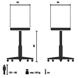 Acheter Tabouret empilable / tabouret ALRANDA Métal / MDF blanc / Chêne hjh LIVING