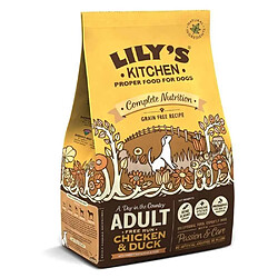 Croquettes Sans Céréales au Poulet Fermier et au Canard pour Chiens - Lily's Kitchen - 1Kg 