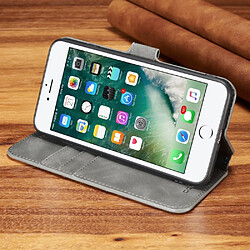 Acheter Etui en PU style rétro gris pour votre Apple iPhone 8 Plus/7 Plus