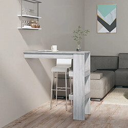 vidaXL Table bar murale Sonoma gris 102x45x103,5 cm Bois d'ingénierie