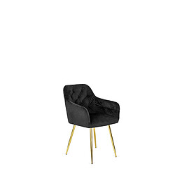 Vivaldi Chaise RAYA Noir Velours