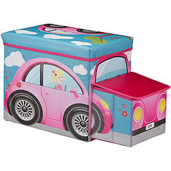 Helloshop26 Tabouret pouf coffre boîte à Jouets pouf enfant pliable rose 13_0002812_7 