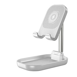 Wewoo Support de de bureau de charge sans fil pour tablette de téléphone portable pliable WS2 blanc