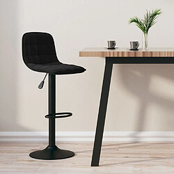 vidaXL Tabouret de bar Noir Velours 